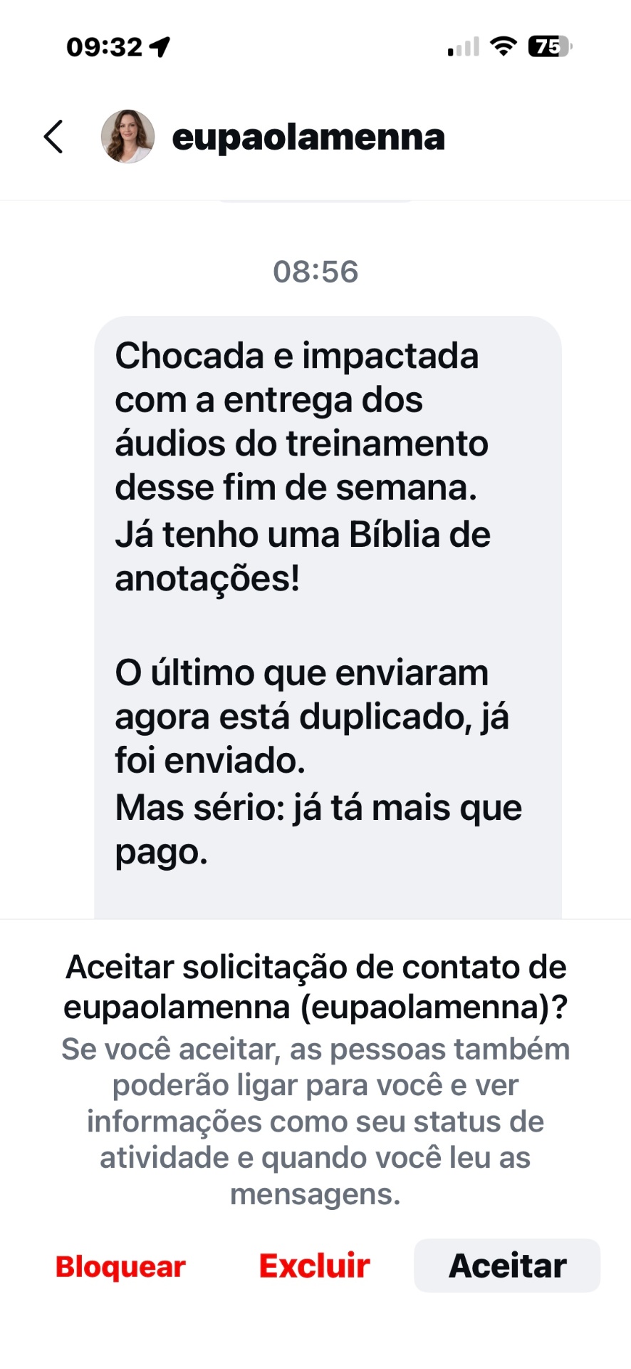 Depoimento de aluna 14