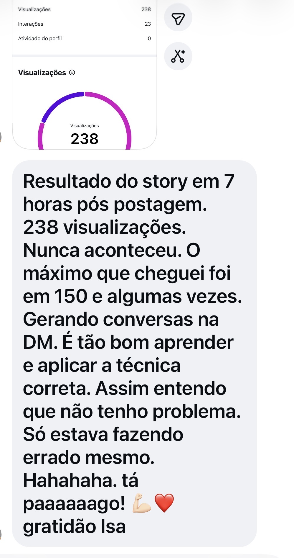 Depoimento de aluna do Fábrica