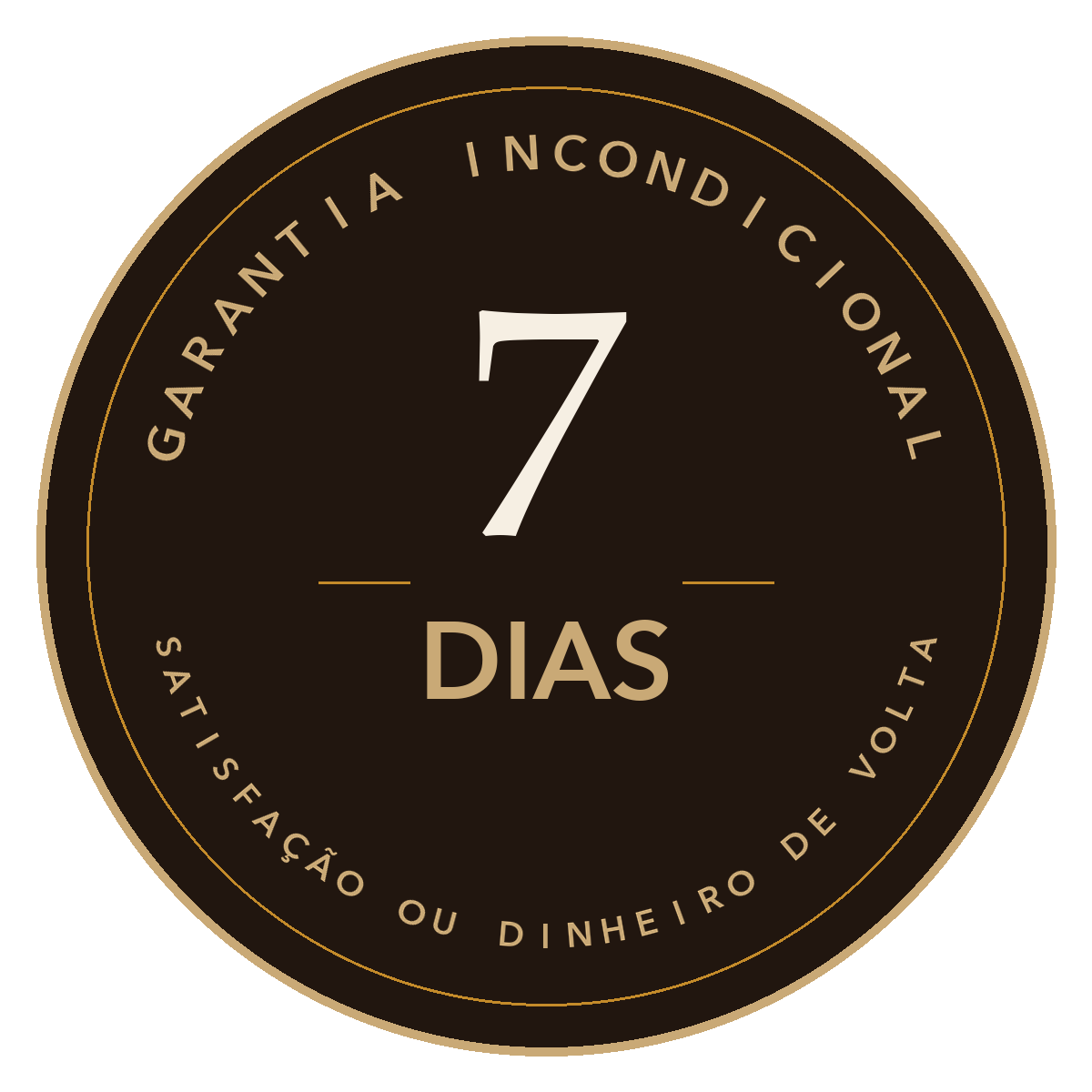 Selo de garantia incondicional de 7 dias