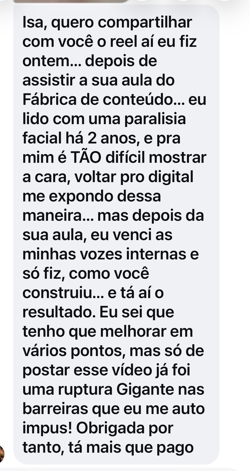 Depoimento de aluna 08