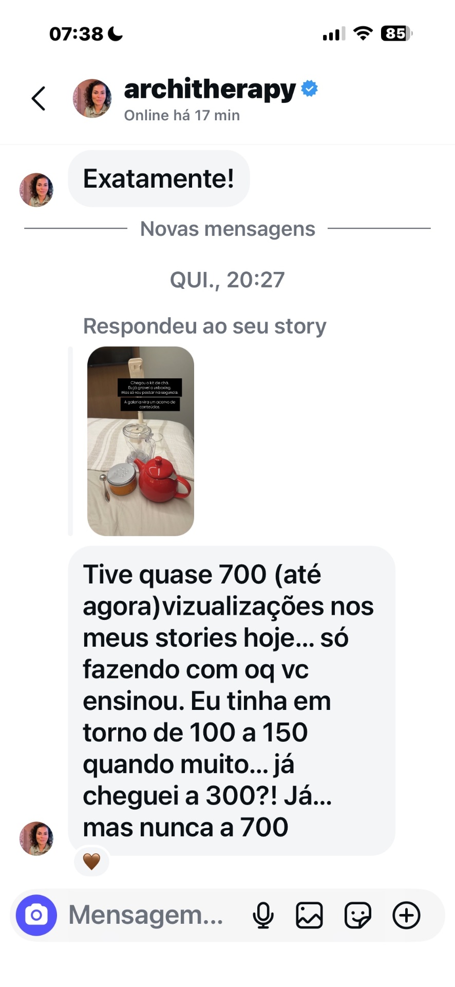 Depoimento de aluna 10
